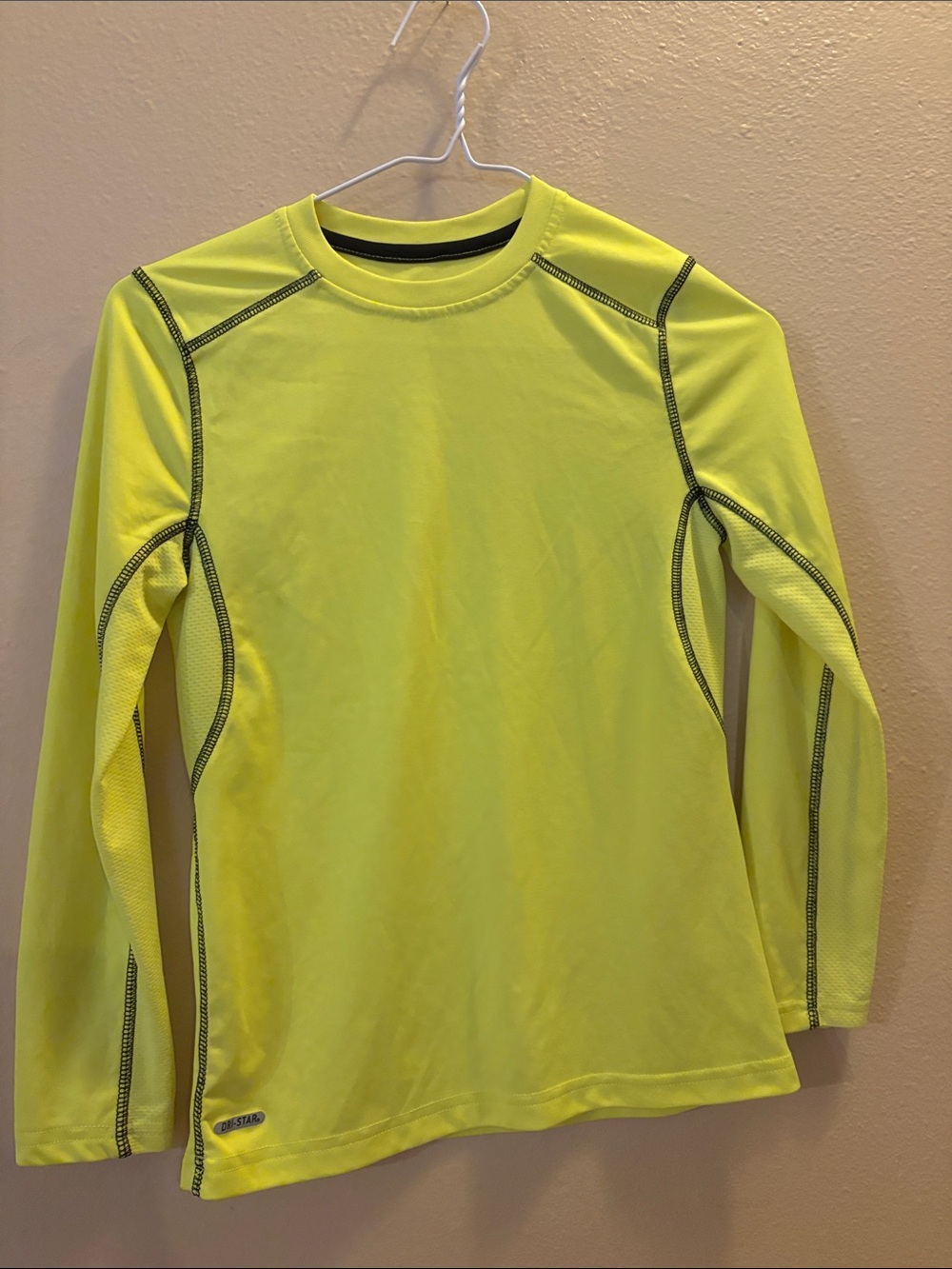 High-Visibility Neon Yellow Performance Long Sleeve Top